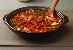 Bullak jeongol, spicy hot pot where octopus meets bulgogi