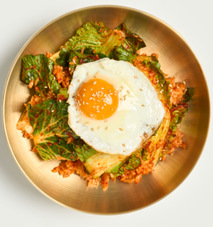 Spring cabbage bibimbap